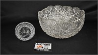 Crystal Punch Bowl & Spoon Rest