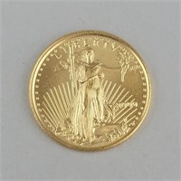 2000 1/10 Oz Fine Gold Eagle Five Dollar Coin.