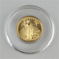 1998 1 Oz Fine Gold Eagle Five Dollar Coin.