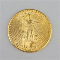 1924 Gold Double Eagle St Gaudens 20 Dollar Coin.