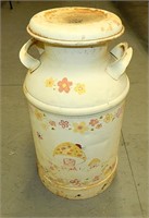 Vintage Toll Painted Milk Can