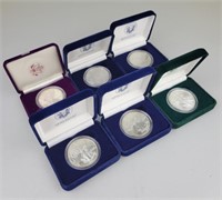6 1 Oz Fine Silver Eagle Dollar Coin Proofs.