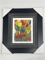 Framed Maud Lewis Decorative Art - Tulips