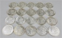 20 1921 90% Silver Morgan Dollars.