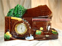 Vintage German Made Ceramic Mantle Clock