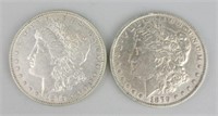 2 1879 90% Silver Morgan Dollars.