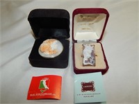 Amedeo Sterling Italy Hand Carved Cameo Rings