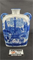 Vintage Victoria Ware Blue White Chinoiserie Vase