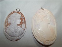 Carved Cameo Pendants Signed by Artists