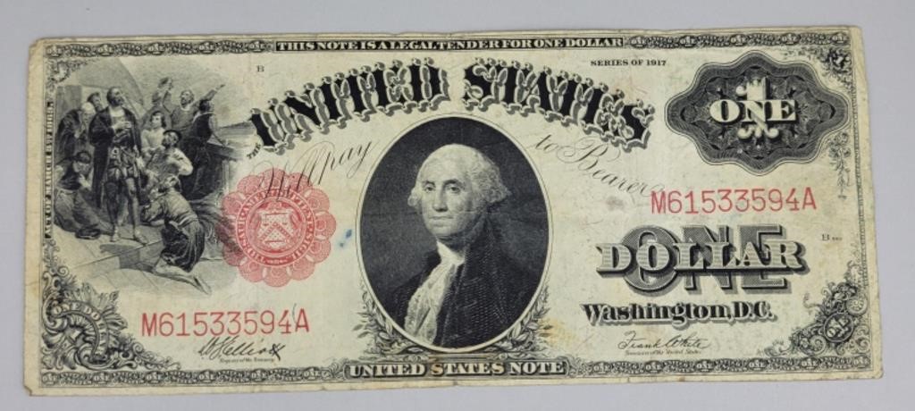 1917 One Dollar United States Note.