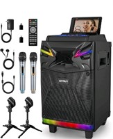 GEYGUY 10-inch DSP Bluetooth Karaoke Machine with