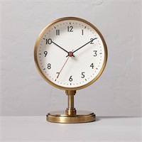Brass Pedestal Table Clock - Hearth & Hand