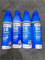 4Pk SPORT CONTINUOUS SPRAY DIFFERENT SUNSCREEN