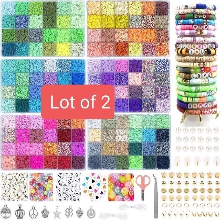 Lot of 2, 19600pcs,144 Colors Clay Beads for Brace
