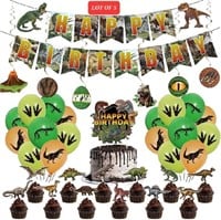 LOT OF 5 - Chilfamy Dinosaur Birthday Decorations