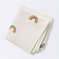 $20  Plush Ribbed Blanket - Cloud Island Rainbows