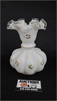 Fenton Glass Silver Crest Charleton Melon Vase
