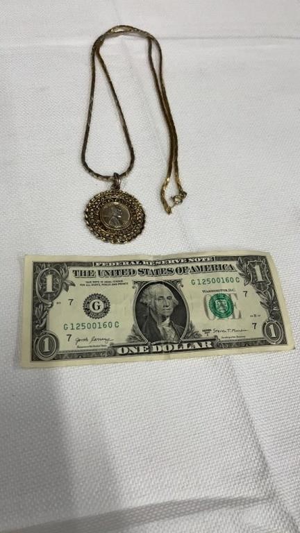 Nice Penny Pendant Necklace