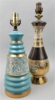 Pair Mid-Century Modern Stoneware Lamps.