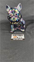 Heavy Carnival Glass Bulldog Figurine