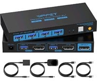 8K Displayport KVM Switch 1 Monitors 2 Computers S