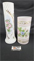 Charleton Consolidated Glass & Milk Glass Vases