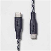 heyday 4' USB-C to USB-C Braided Cable - Blue