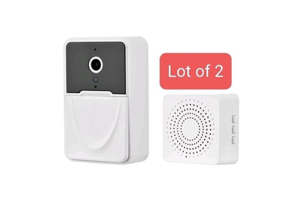 Lot of 2 - Mini Wireless Video Doorbell Camera wit