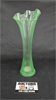 Uranium Glass Fenton Stretched Vase