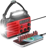 Raddy SW10 Emergency Radio, Hand Crank Solar, AM F