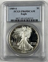 1989-S Proof Silver Eagle PR69 DCAM