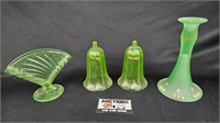 Uranium Glass Art Glass Pieces