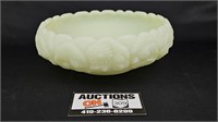 Fenton Water Lily Custard Glass Bowl