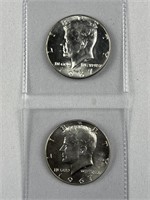 (2) 1967 BU 40% Silver JFK Half Dollars