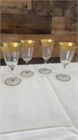Beautiful High End Goblets with Gold Pattern