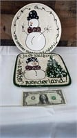 2 Quality "Expressly Yours" Christmas Plates