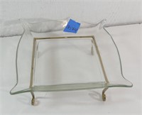 Clear Glass Centerpiece Bowl with metal stand