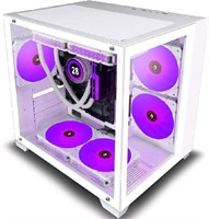 KEDIERS Micro ATX Tower PC Case 7 ARGB Fans Gaming