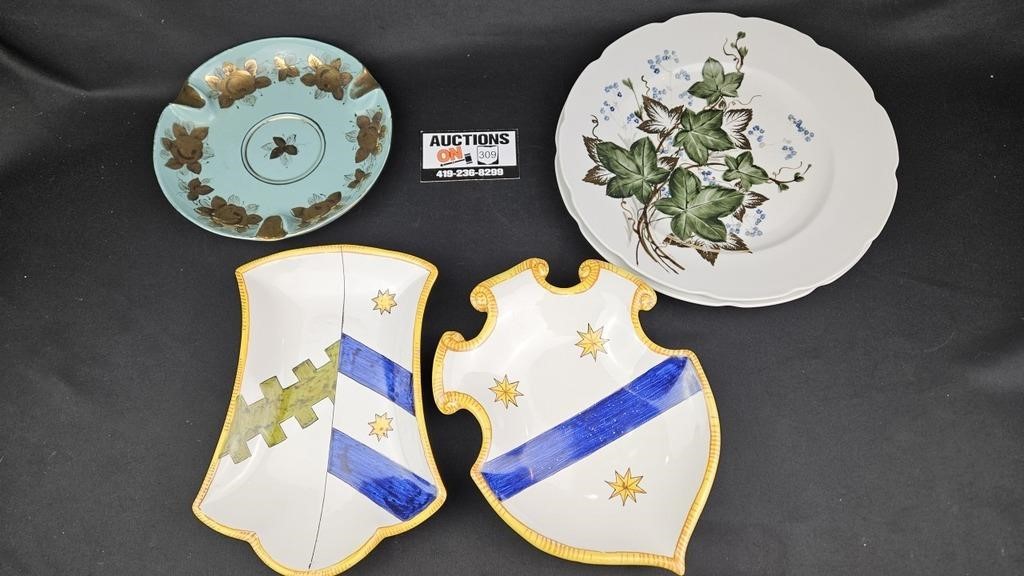 Charleton Decorated Plates & Ashtray