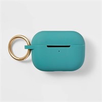Silicone Case with Clip for AirPods Pro - Teal