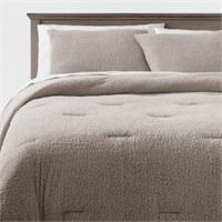 $75  Gray 3pc Chenille Comforter Set - Threshold
