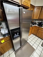STAINLESS STEEL FRIDGE AND FREEZER NO CONTENTS