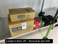 LOT, BOX OF ULINE S-3509 2 ML BAGS AND MISC.