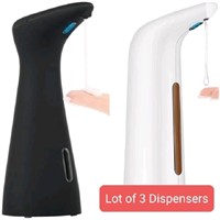 Lot of 3 Dispensers - Automatic Soap Dispensers, B
