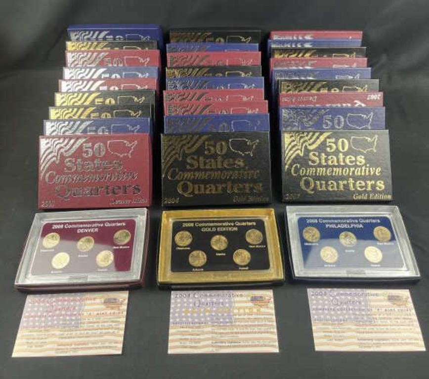 1999-2008 P,D,Gold Complete State Quarters Set