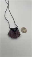 Beaded Pouch w/ Marble Frog