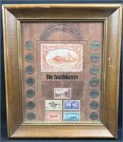 (14) Buffalo Nickels, Framed 'The Trailblazers'