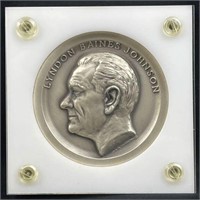1965 Lg. Silver President LBJ Medal, Weldon DCAM