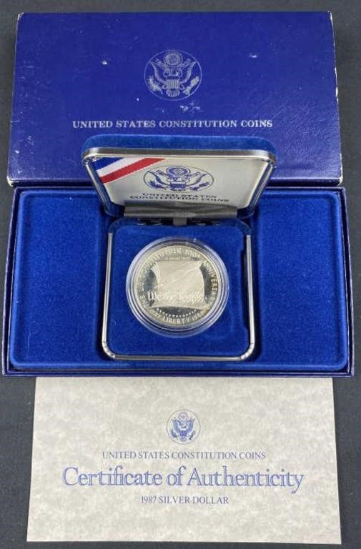 1987 US Proof Silver Dollar, Constitution