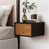 Nathan James Harper Wall Mounted Nightstand, Mid-C